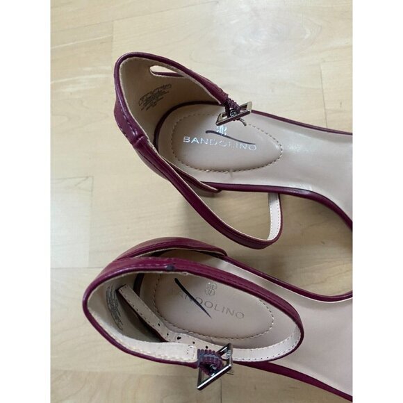 BANDOLINO Bnwot "Pauli" Block Heel Sandals Sz 9 New Leather Ankle Strap - Picture 4 of 7